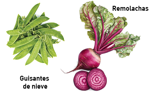 beets snow peas