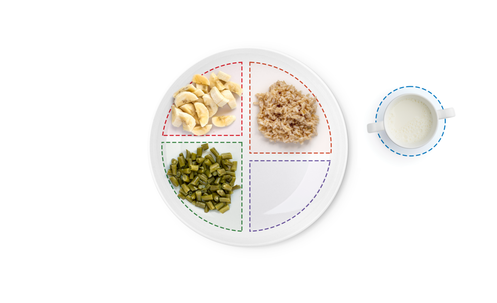 Plate of lunch meal