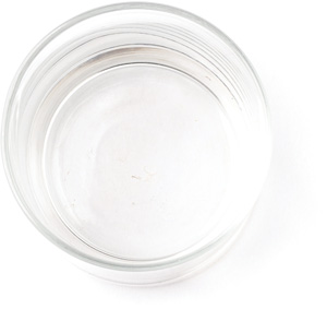 Clear water in a drinking glass