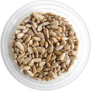 Sunflower seeds in a bowl