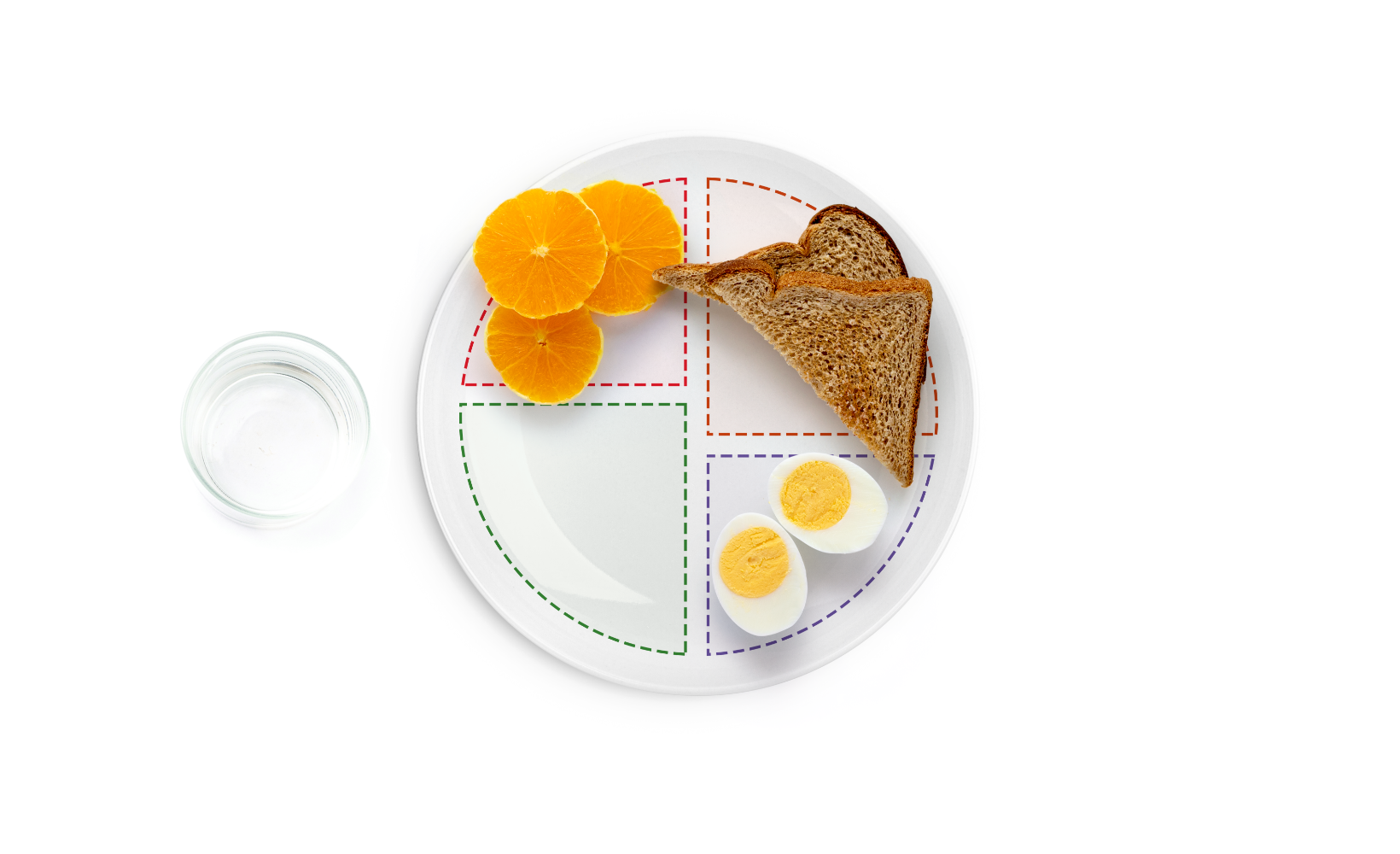Plate of breakfast meal