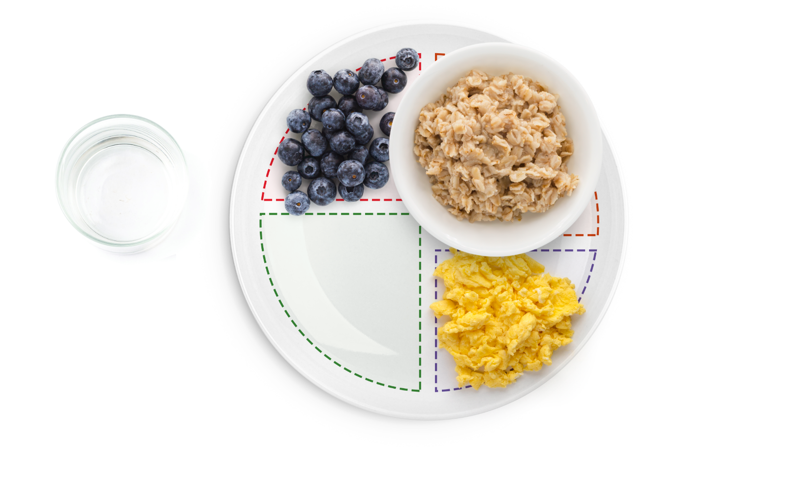 Plate of breakfast meal