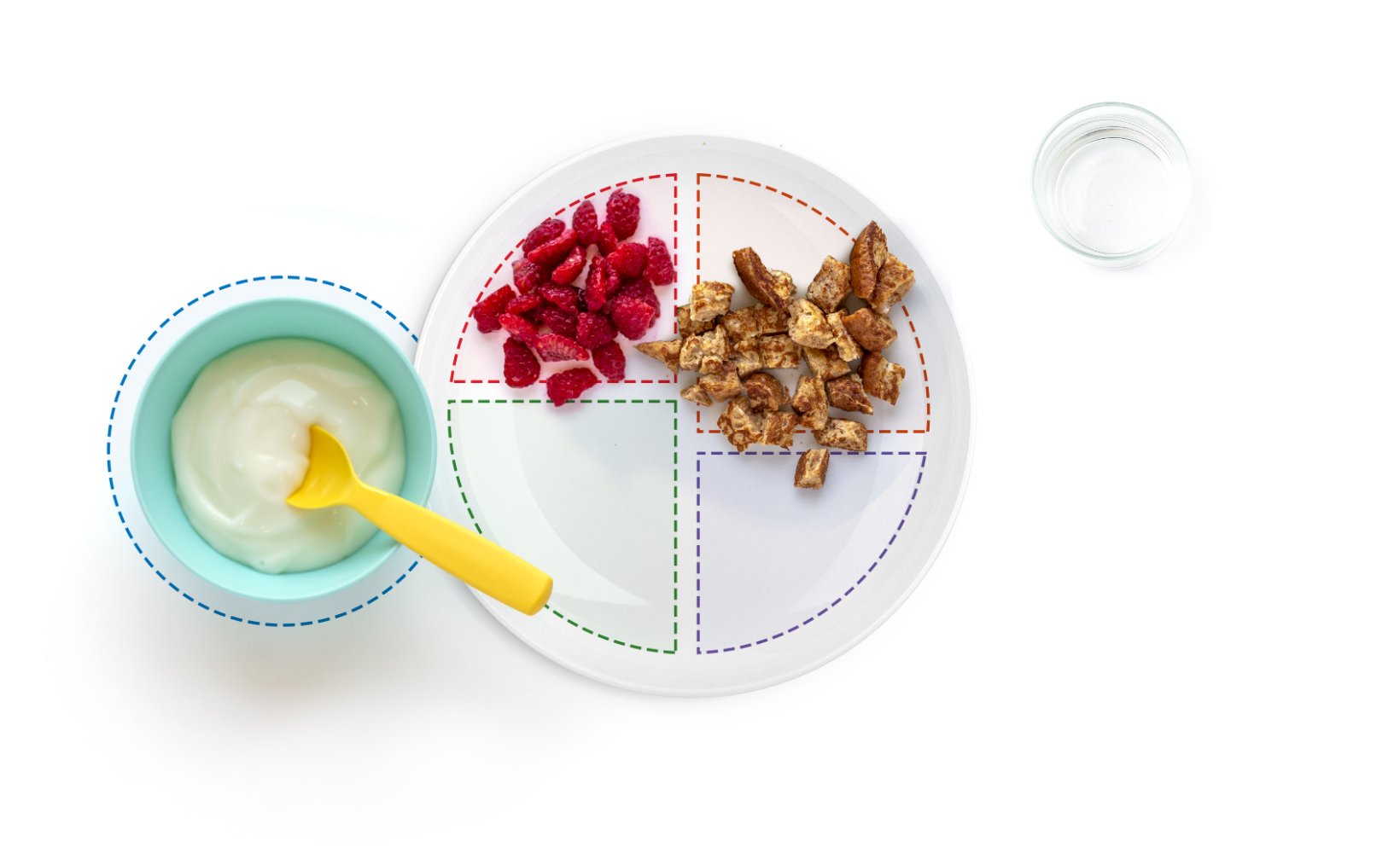 Plate of breakfast meal