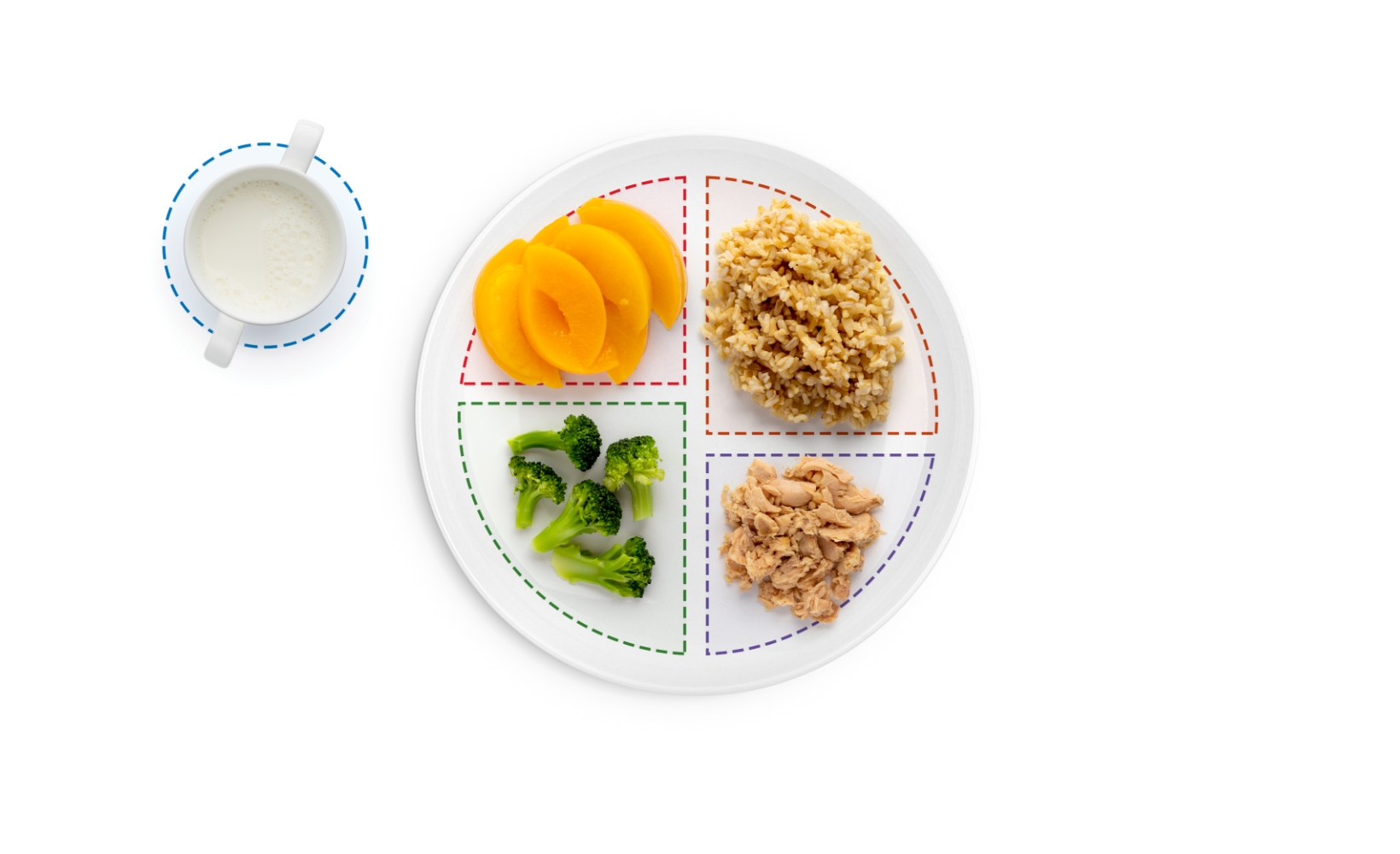 Plate of dinner meal