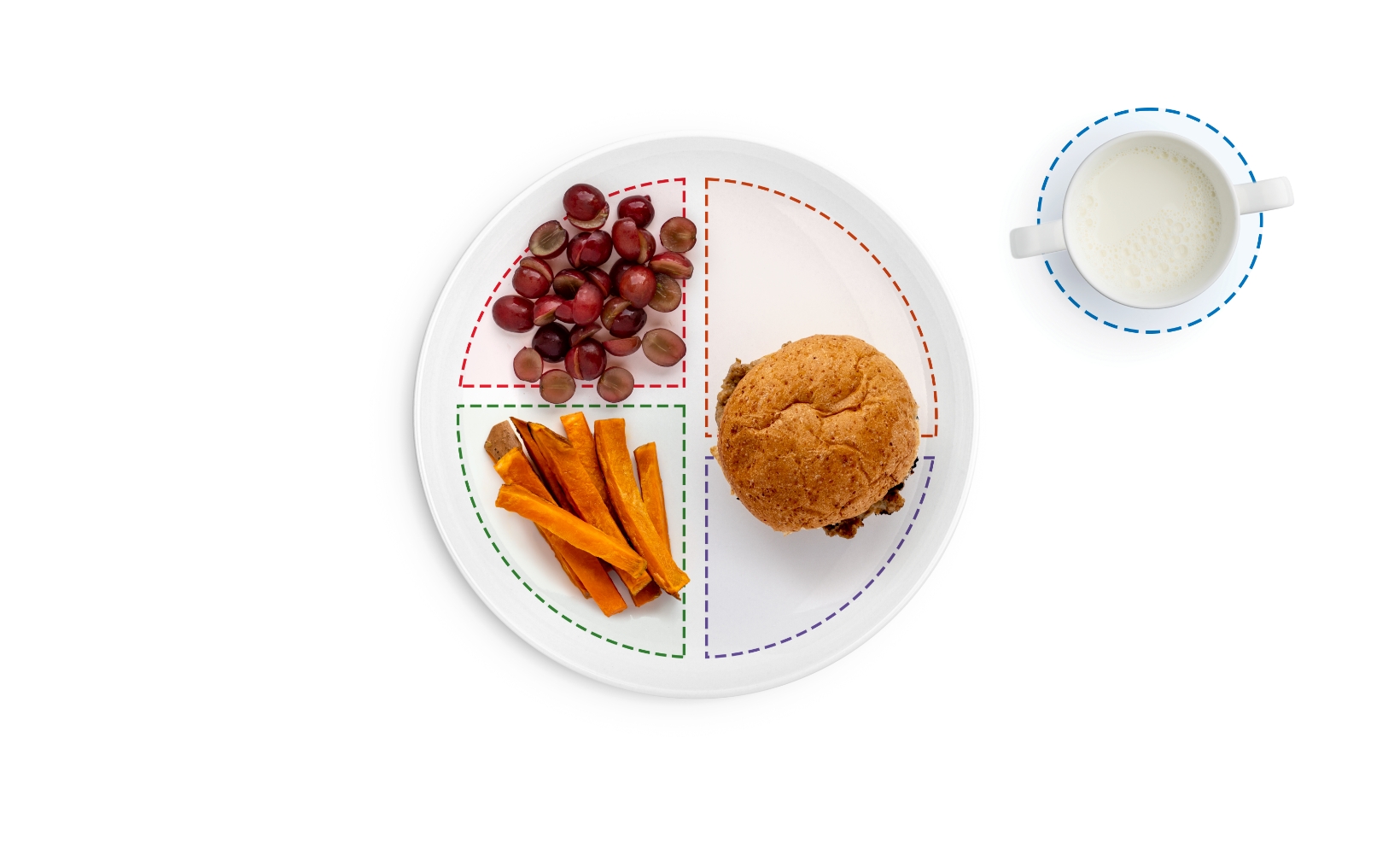 Plate of lunch meal