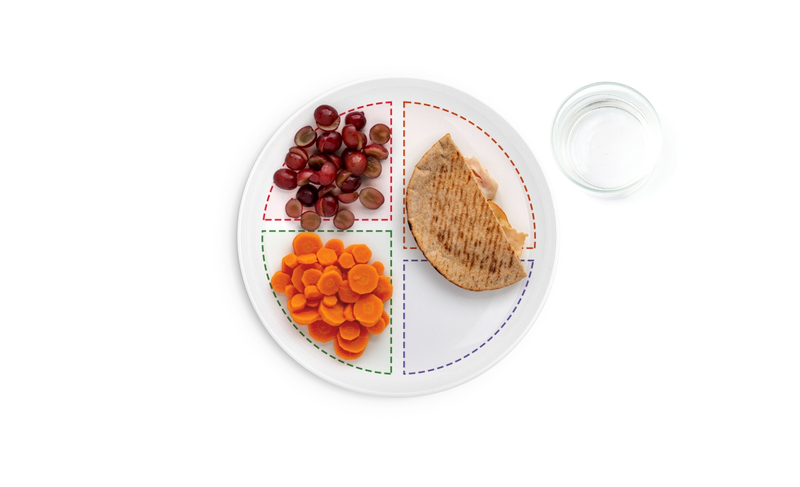 Plate of lunch meal