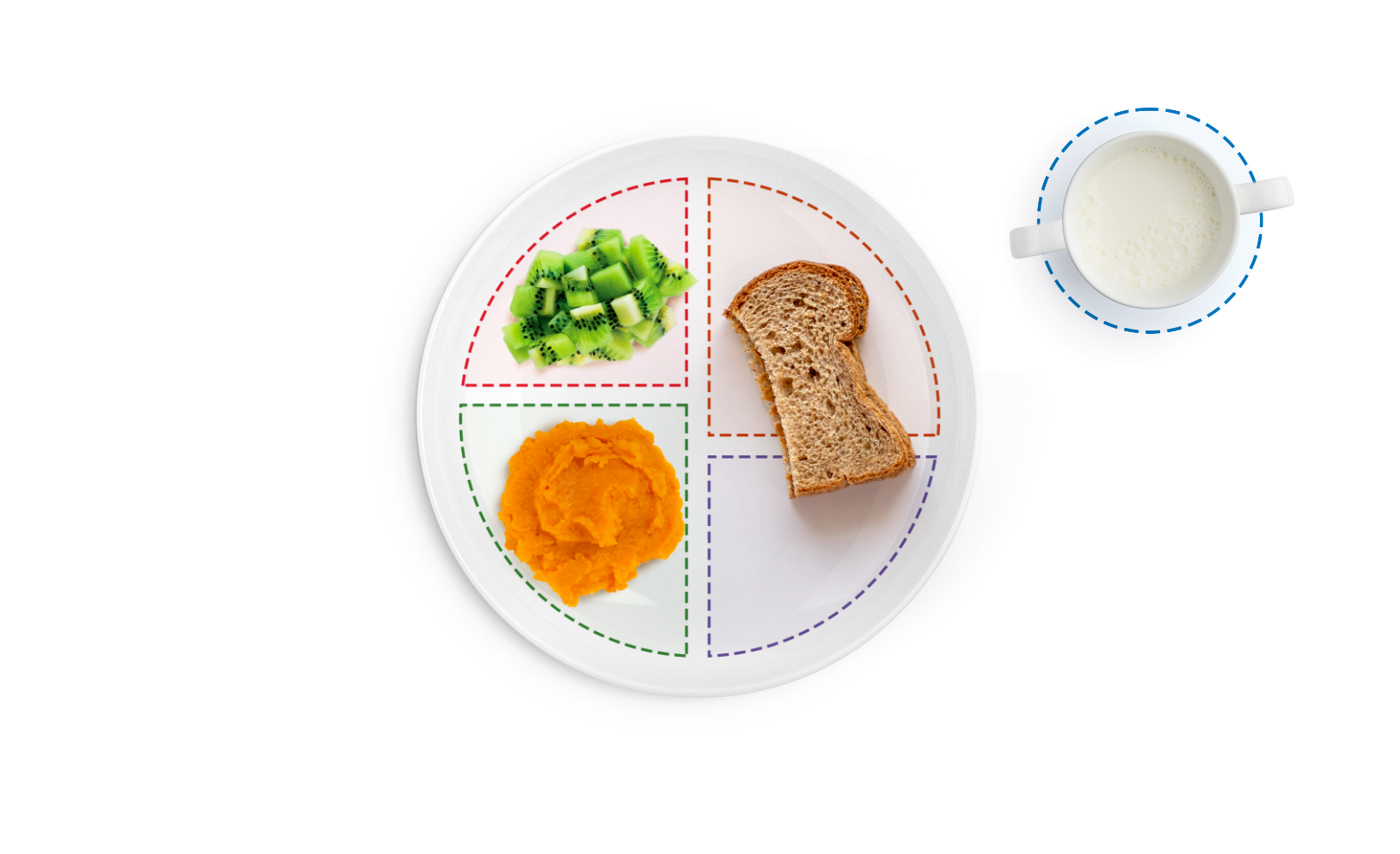 Plate of lunch meal